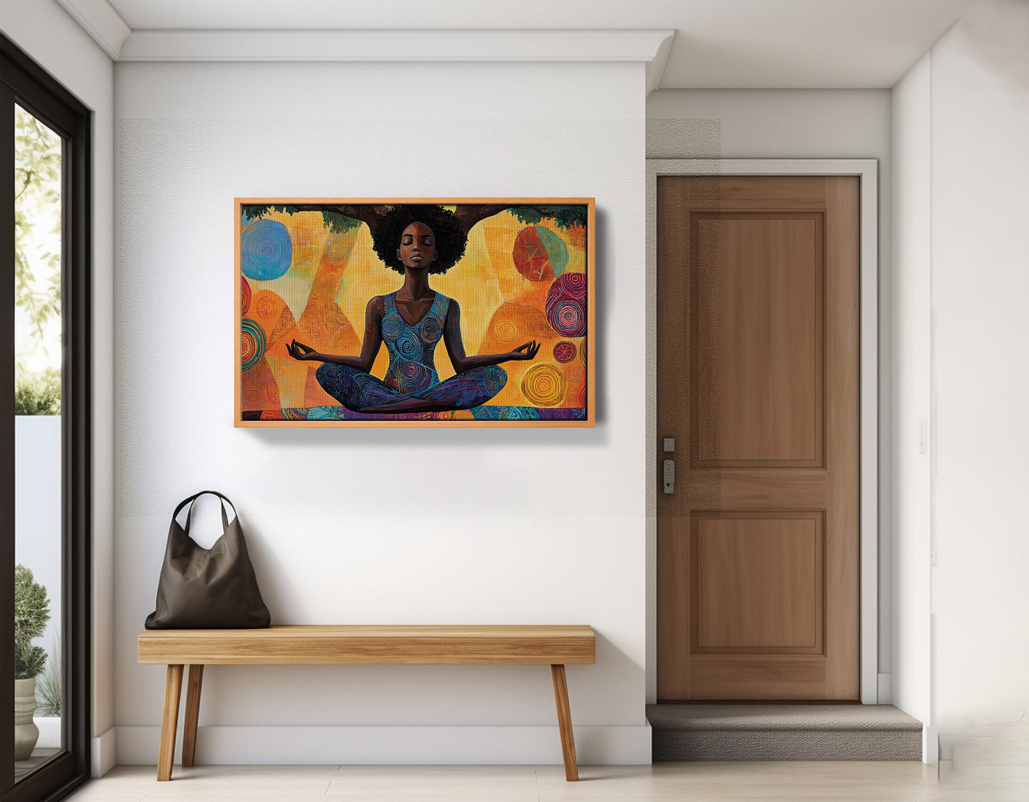Black Woman Yoga Meditation African American wall art view 47