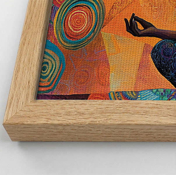 Black Woman Yoga Meditation African American wall art view 52