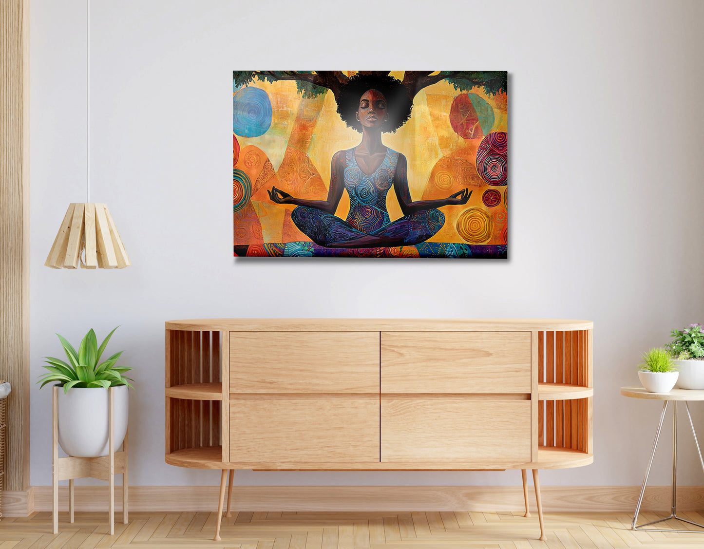 Black Woman Yoga Meditation African American wall art view 20