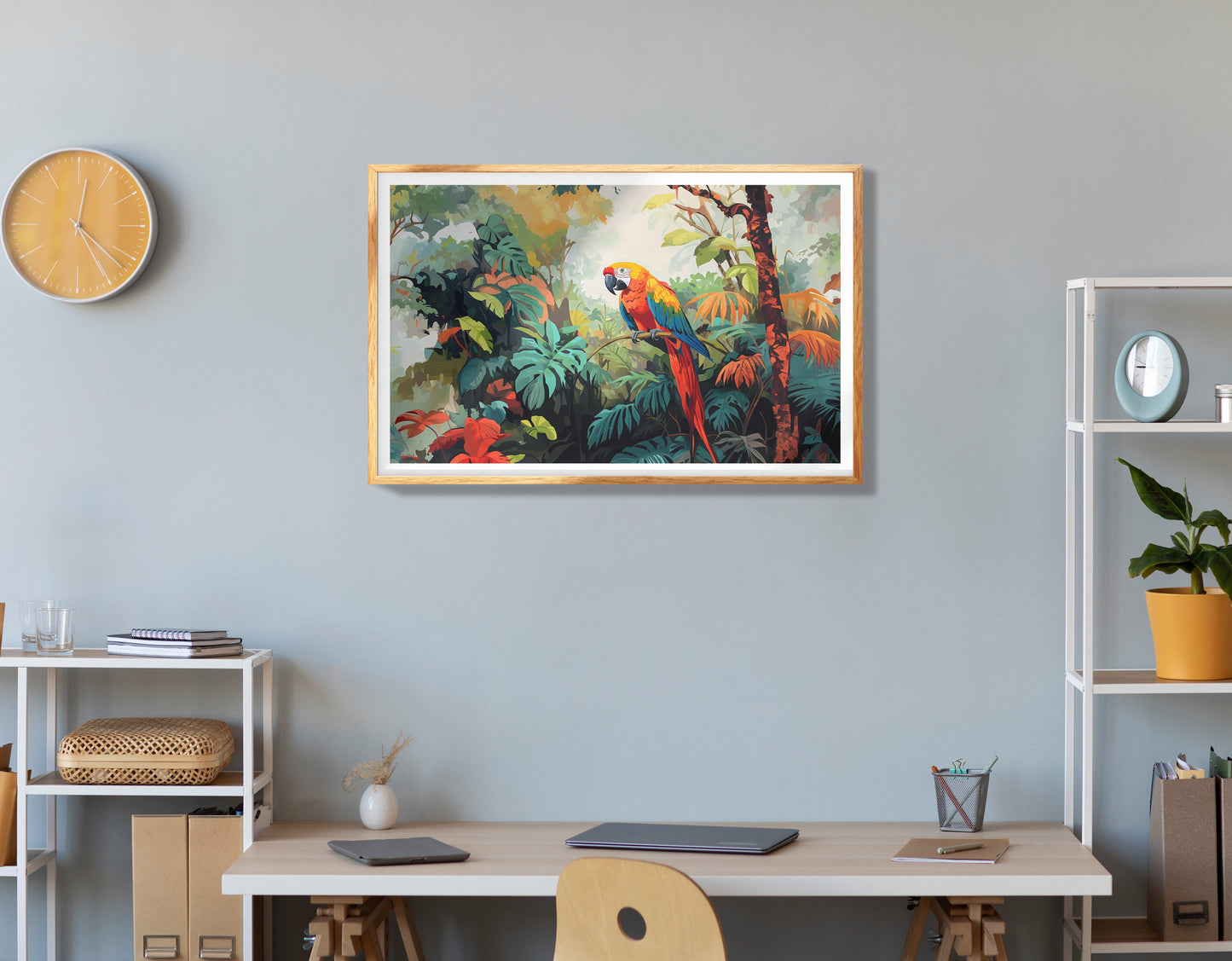 Lion Colorful Sunset Black African American canvas print view 78