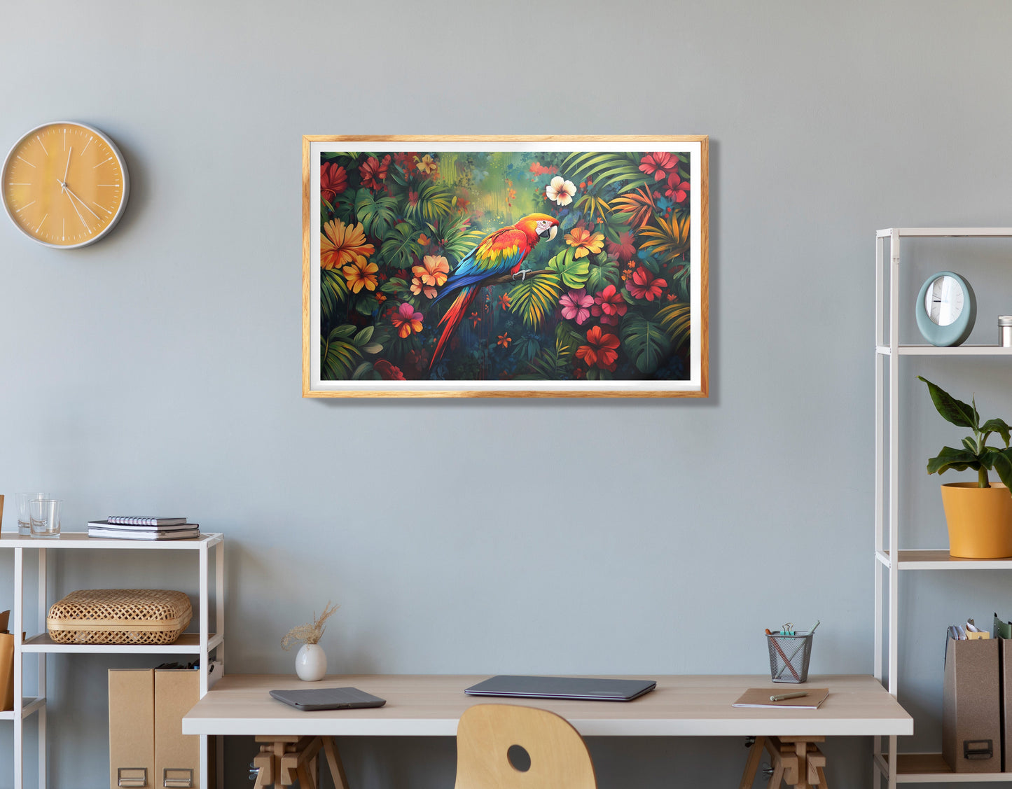 Sleeping Orange Cat Window African American canvas print view 78