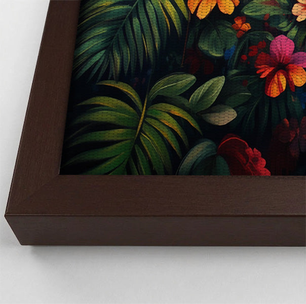 Tropical Parrot Floral Black Caribbean wall art view 34