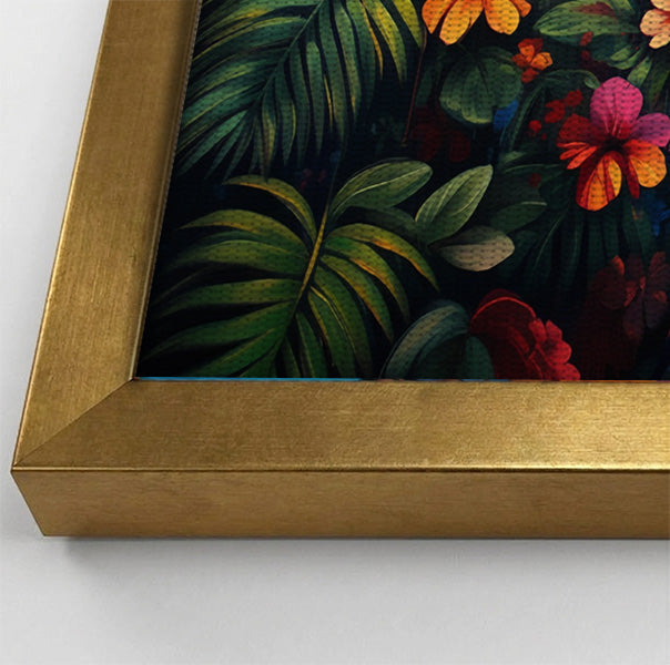 Tropical Parrot Floral Black Caribbean wall art view 40