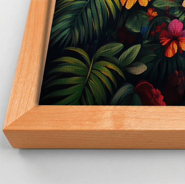 Tropical Parrot Floral Black Caribbean wall art view 46