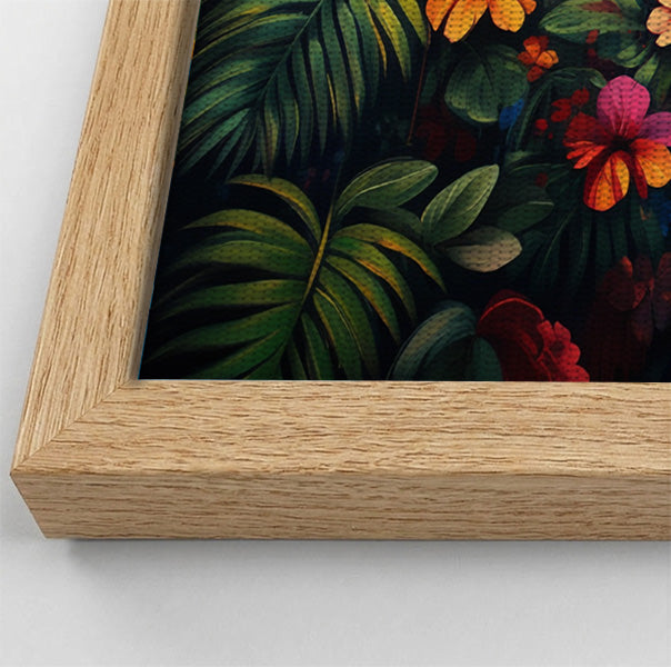 Tropical Parrot Floral Black Caribbean wall art view 52