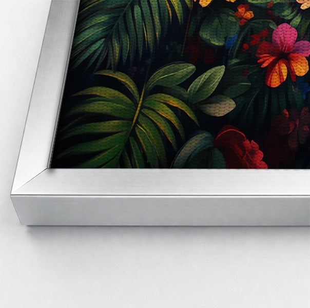 Tropical Parrot Floral Black Caribbean wall art view 58