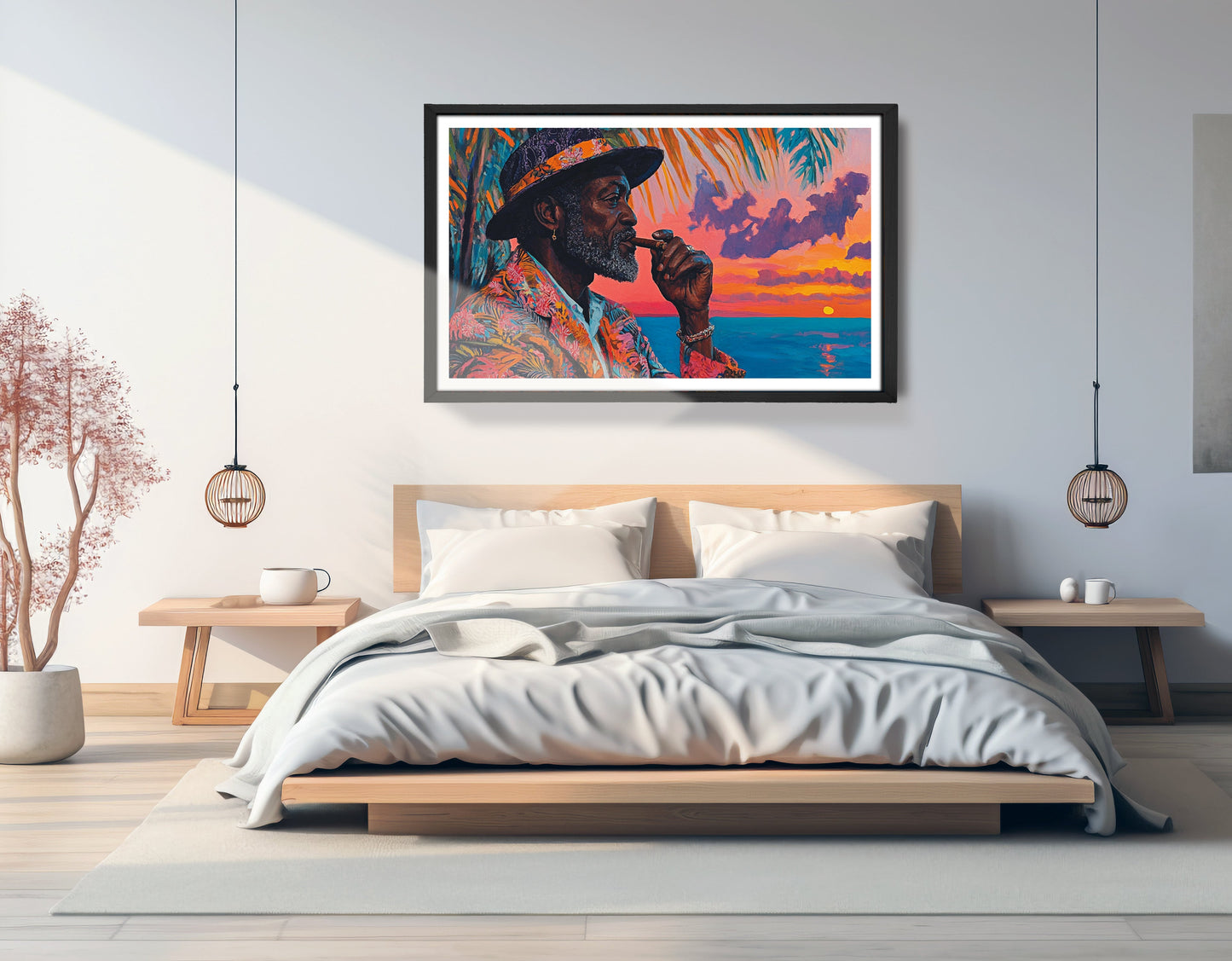 Black Man Sunset Portrait African American wall art view 69