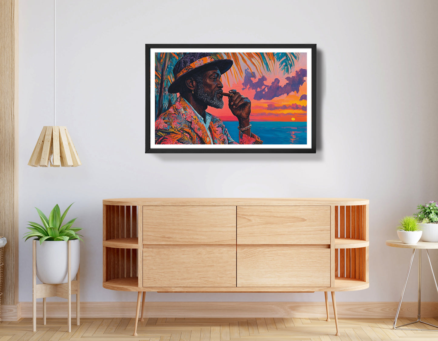 Black Man Sunset Portrait African American wall art view 68