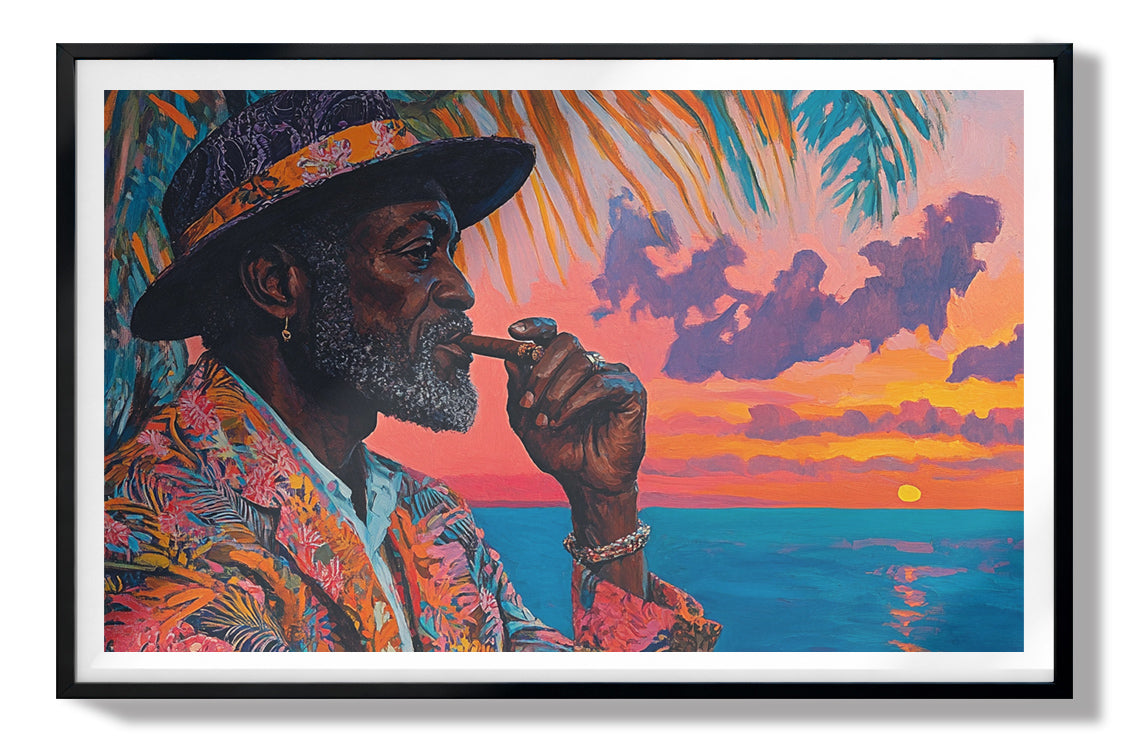 Black Man Sunset Portrait African American wall art view 67