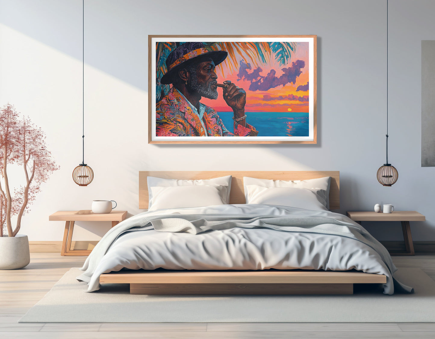 Black Man Sunset Portrait African American wall art view 81
