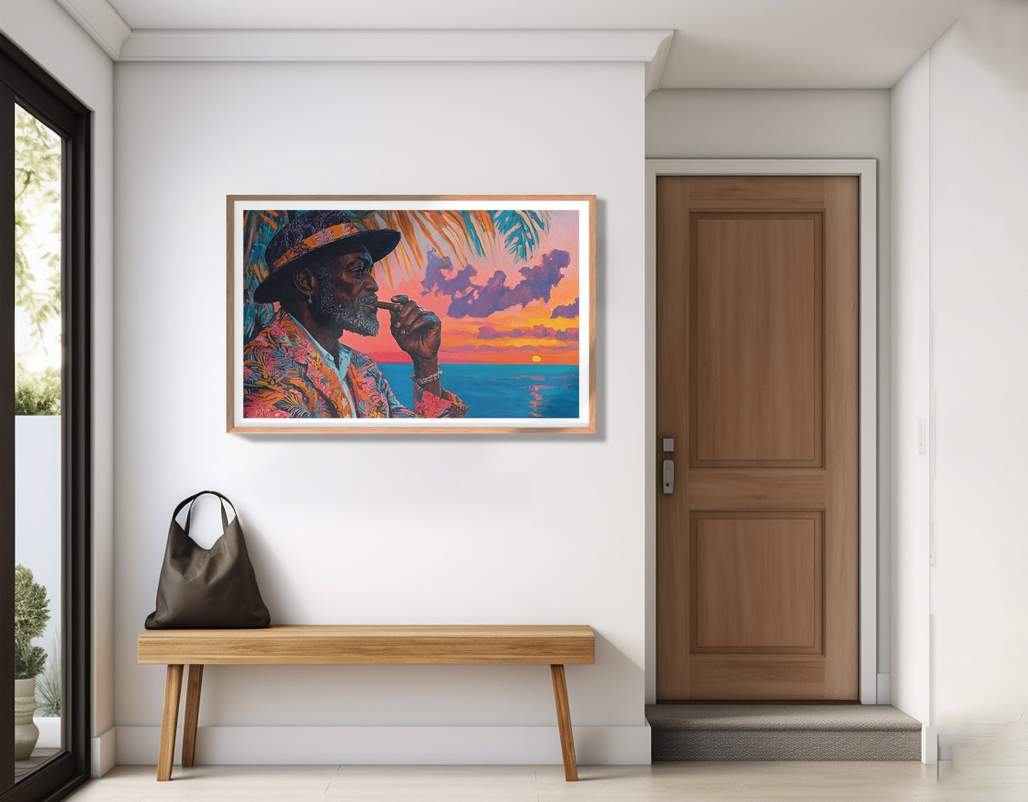 Black Man Sunset Portrait African American wall art view 83