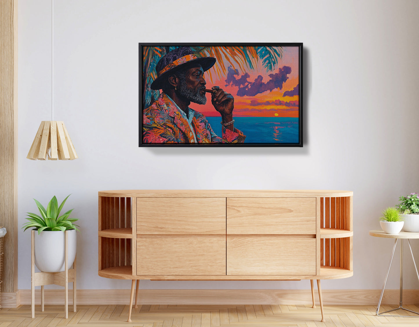 Black Man Sunset Portrait African American wall art view 26