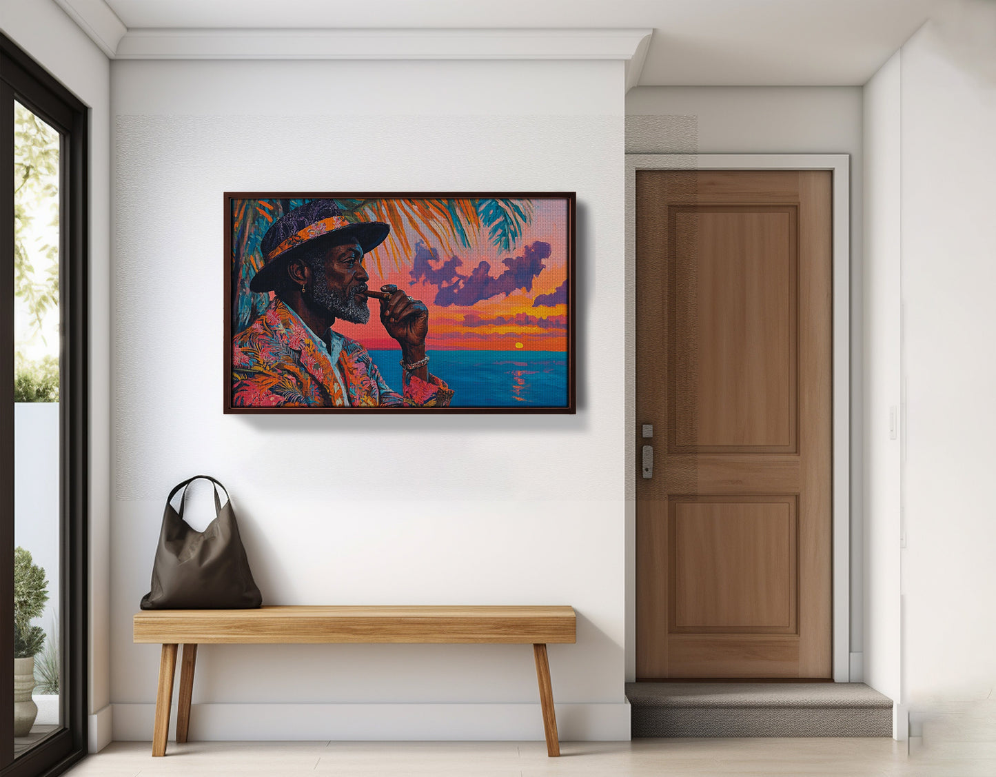 Black Man Sunset Portrait African American wall art view 35