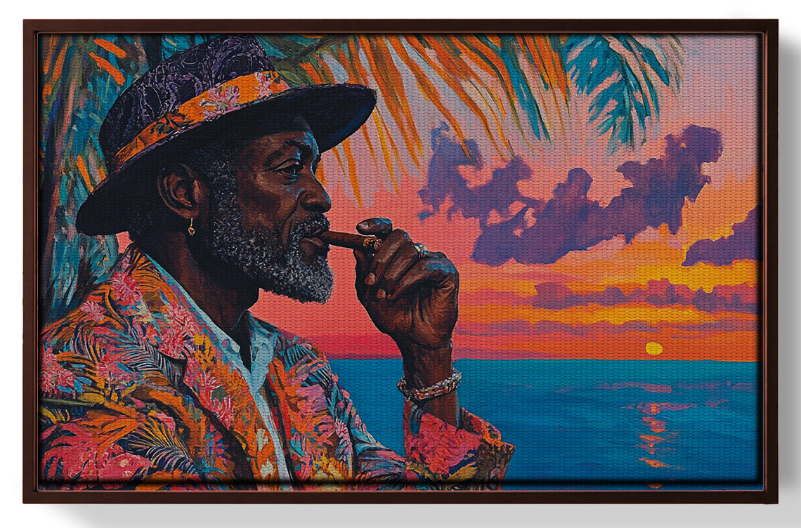 Black Man Sunset Portrait African American wall art view 31