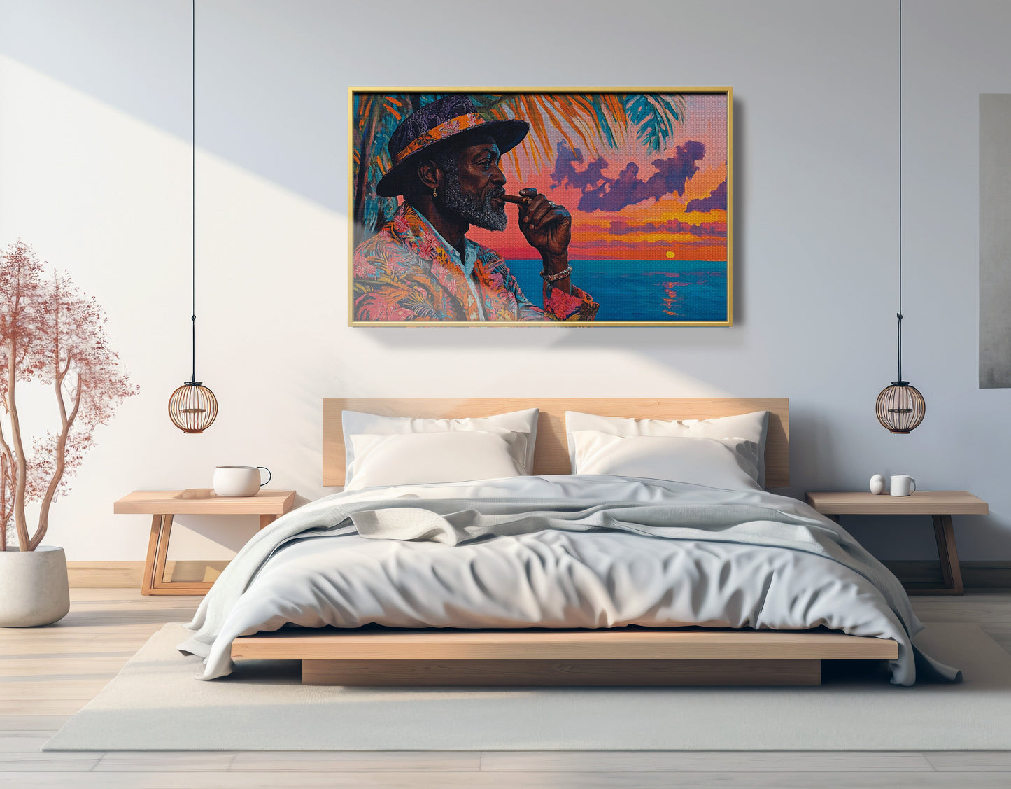 Black Man Sunset Portrait African American wall art view 39