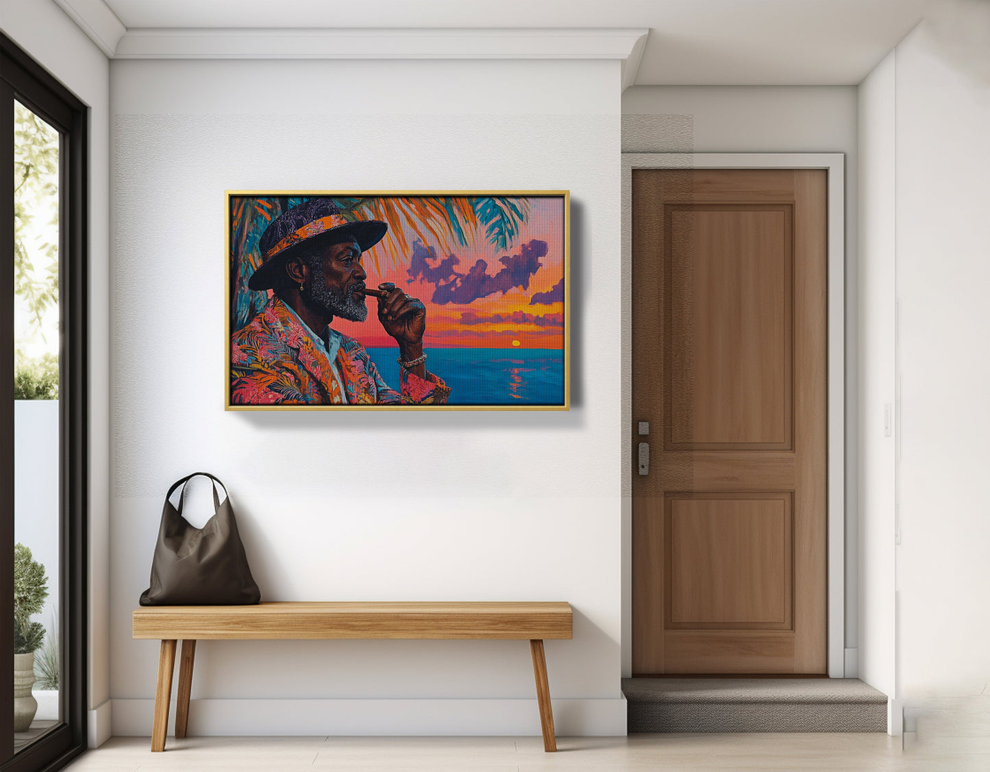 Black Man Sunset Portrait African American wall art view 41