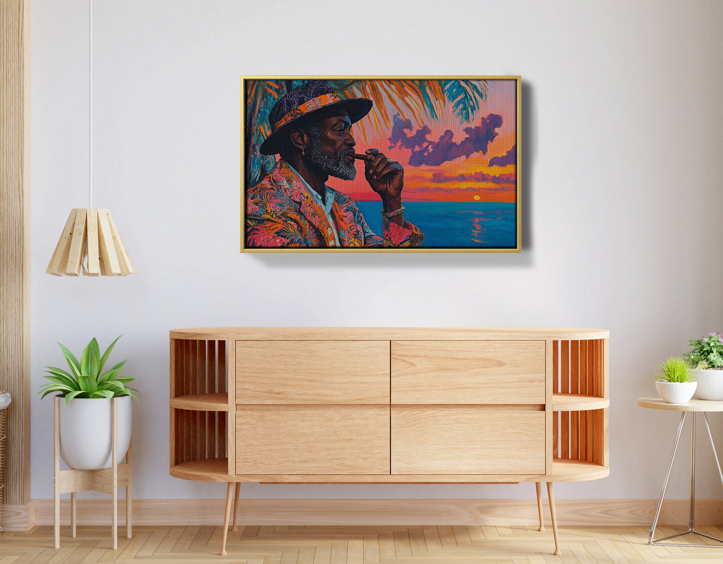Black Man Sunset Portrait African American wall art view 38