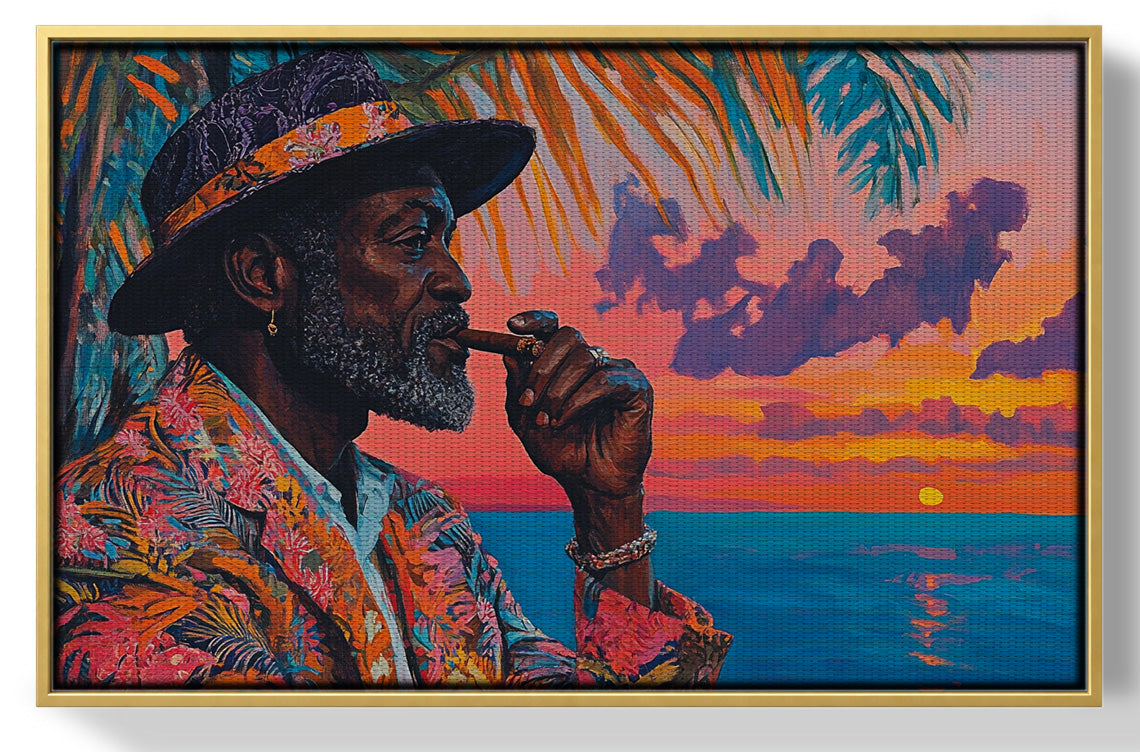 Black Man Sunset Portrait African American wall art view 37