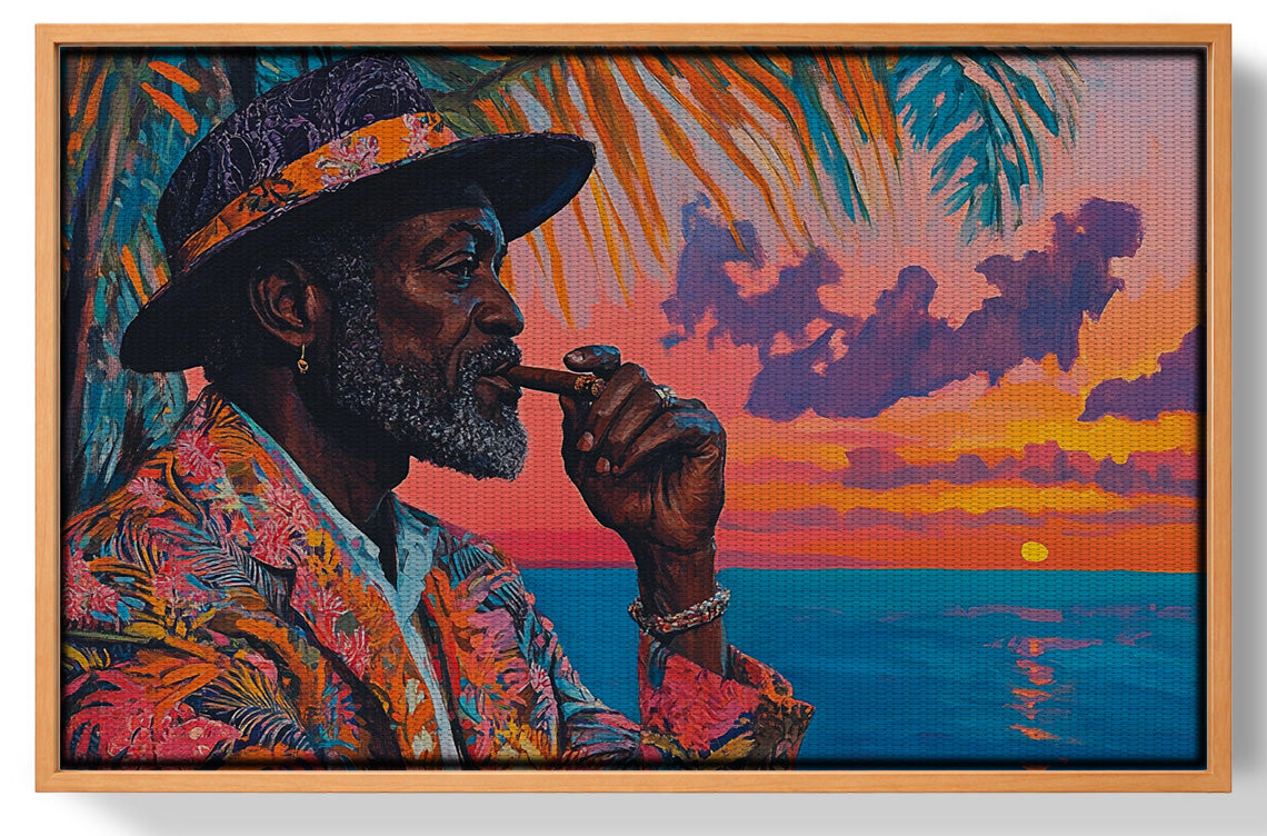 Black Man Sunset Portrait African American wall art view 43