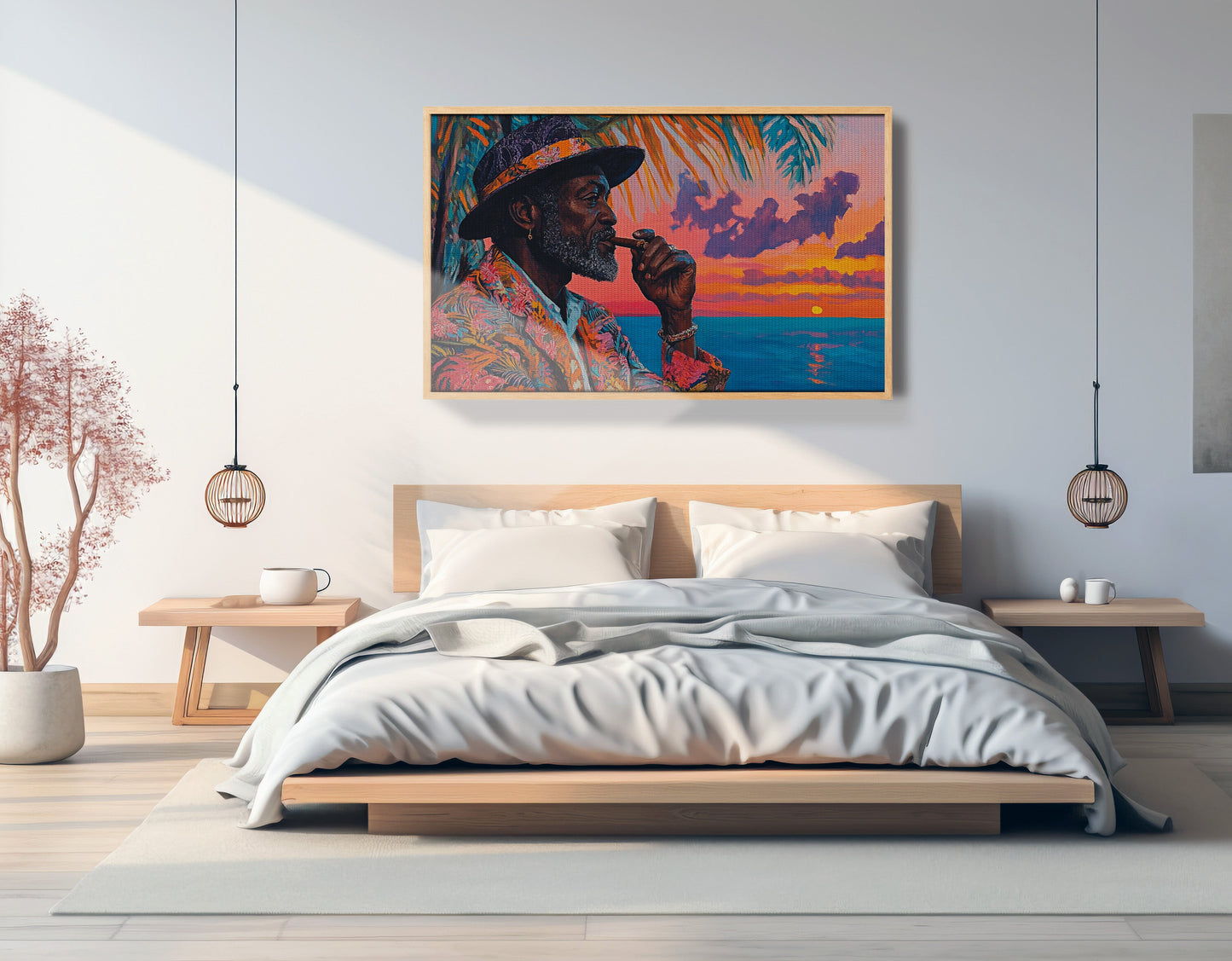 Black Man Sunset Portrait African American wall art view 51
