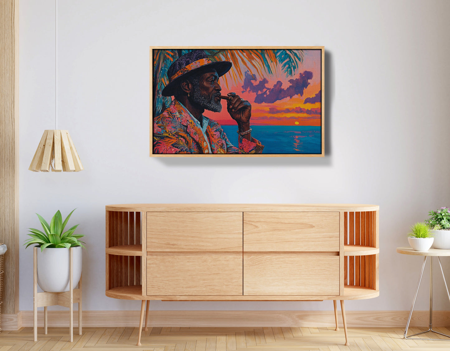 Black Man Sunset Portrait African American wall art view 50