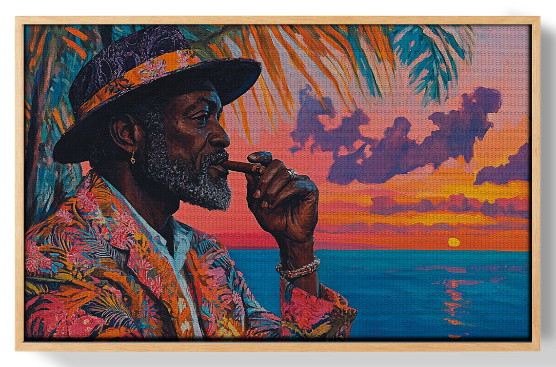 Black Man Sunset Portrait African American wall art view 49