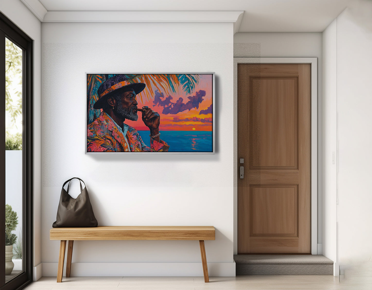Black Man Sunset Portrait African American wall art view 59