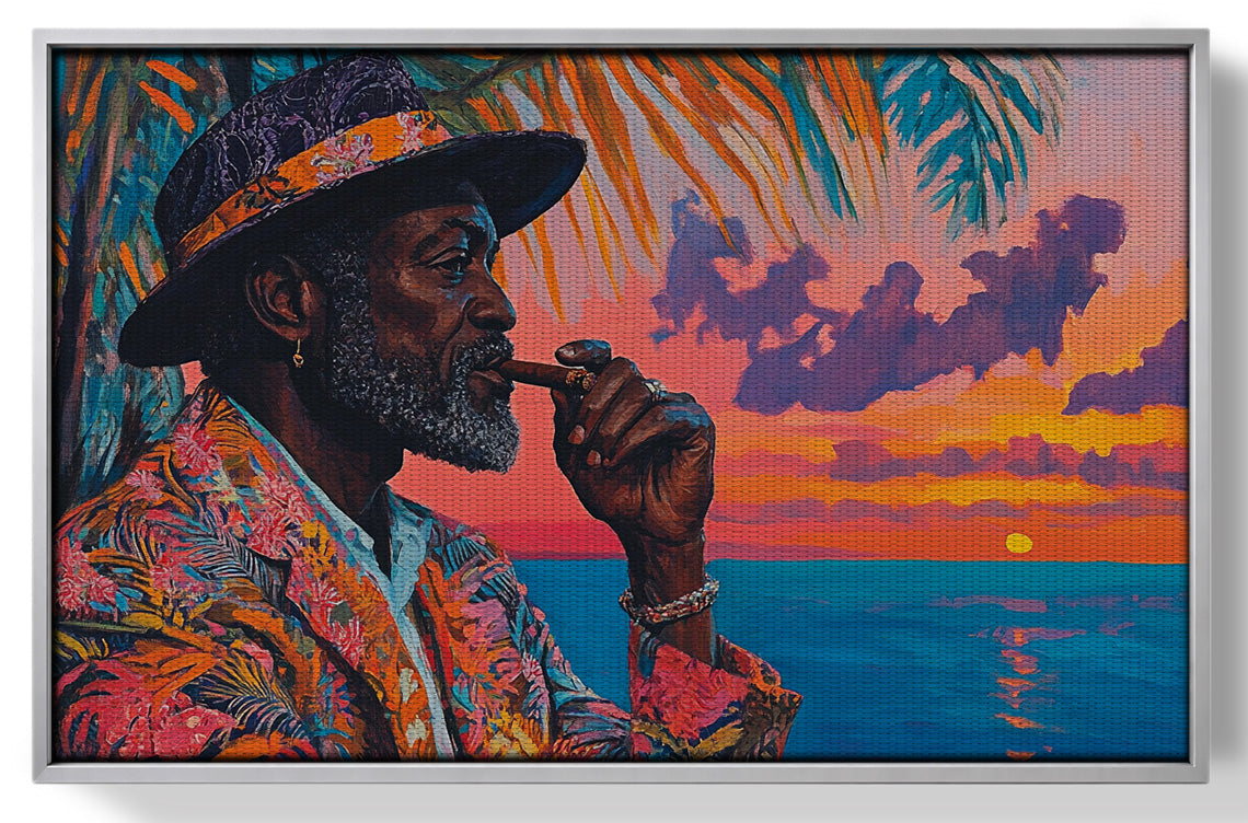 Black Man Sunset Portrait African American wall art view 55