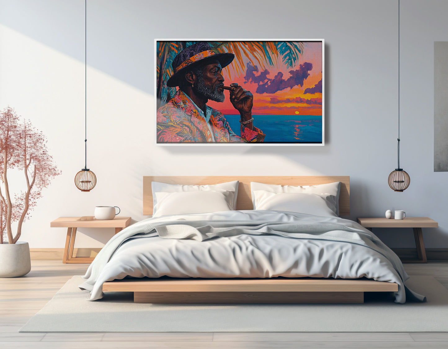 Black Man Sunset Portrait African American wall art view 63