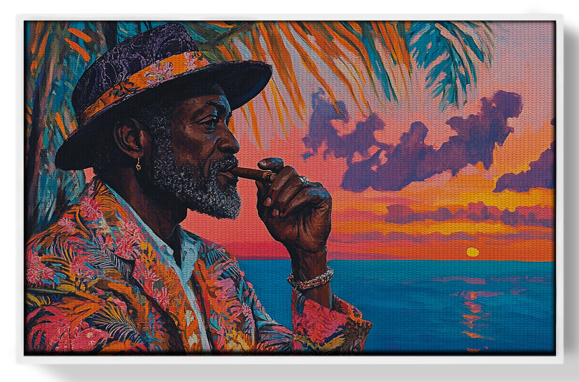 Black Man Sunset Portrait African American wall art view 61