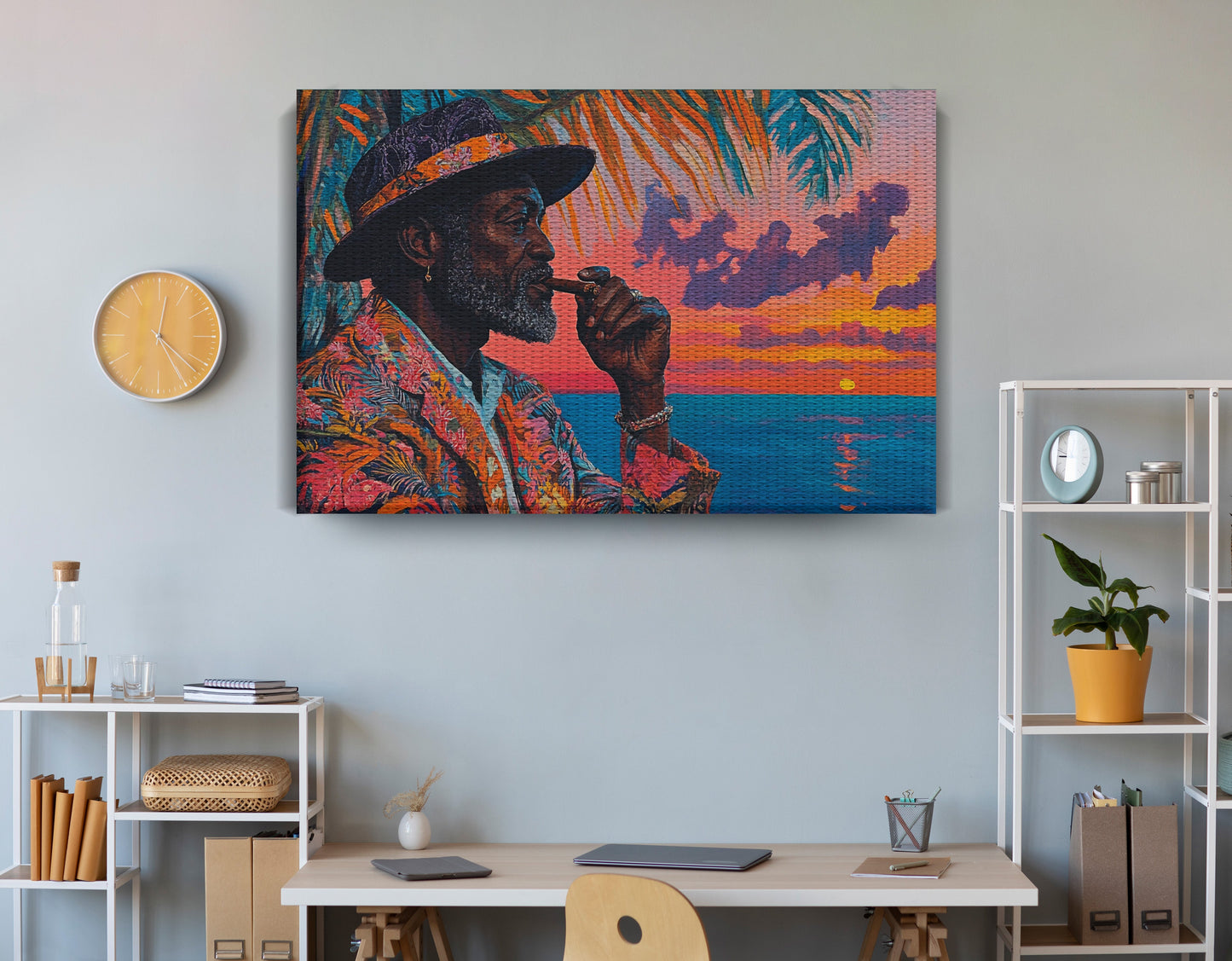 Black Man Sunset Portrait African American wall art view 18