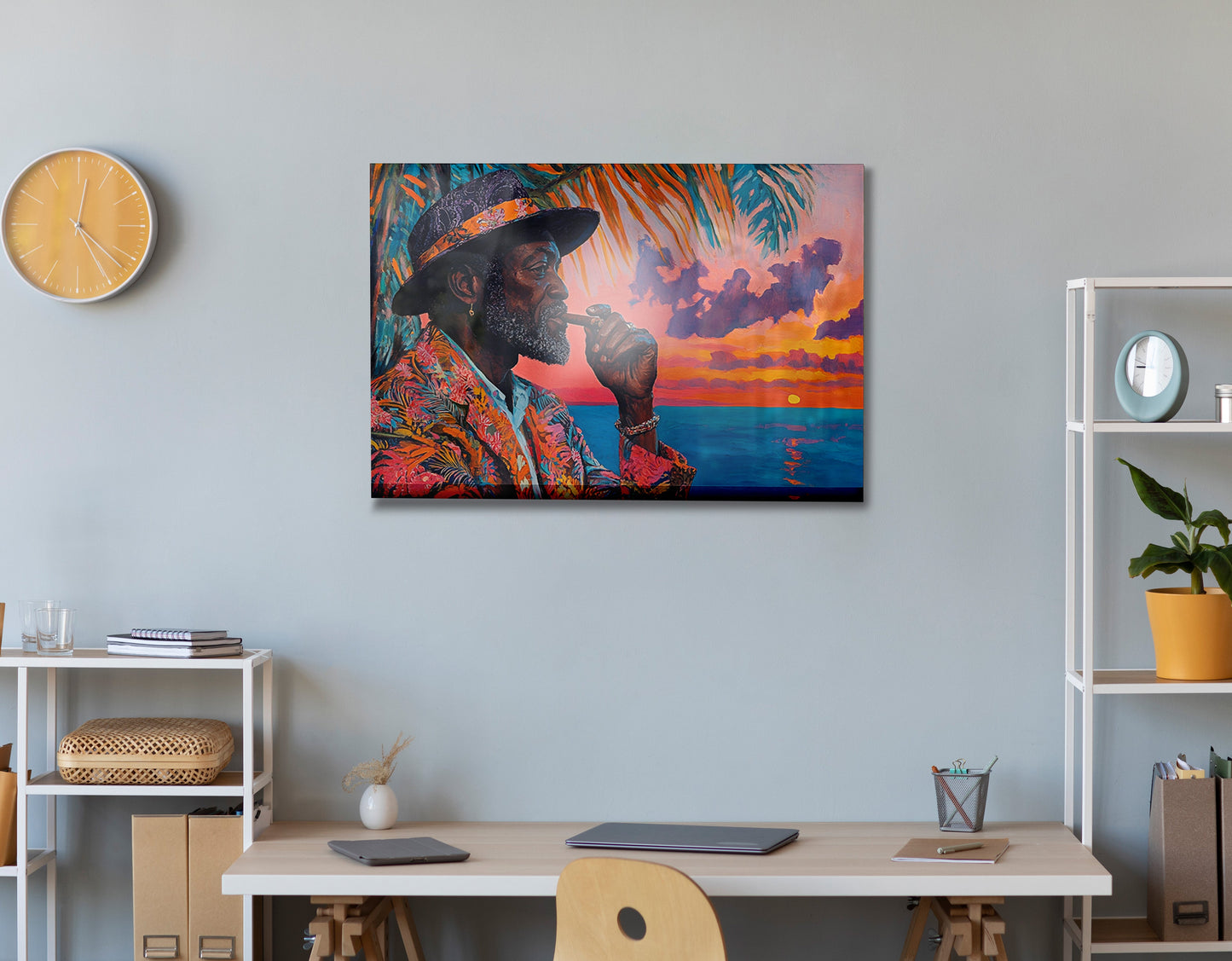 Black Man Sunset Portrait African American wall art view 24