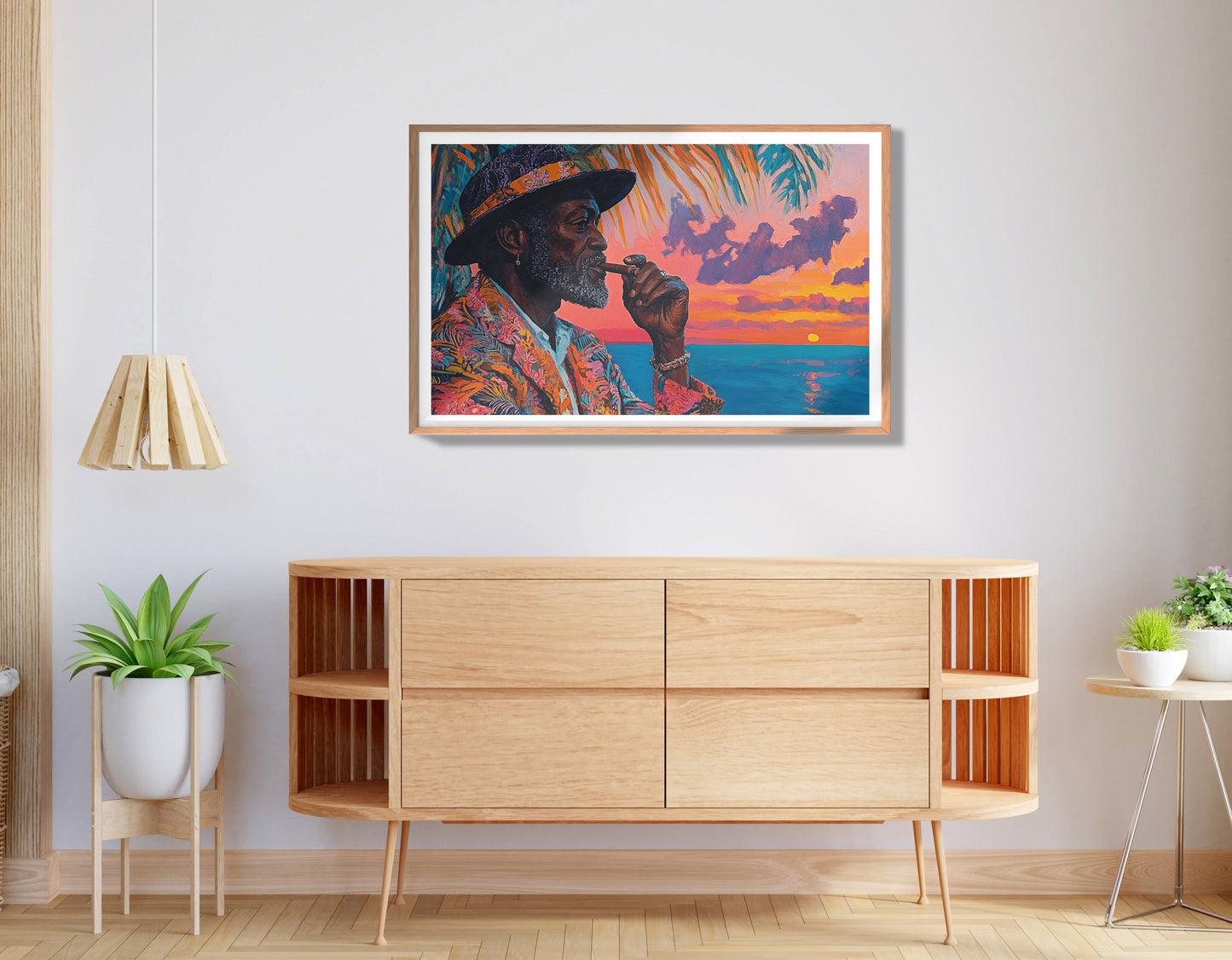 Black Man Sunset Portrait African American wall art view 80