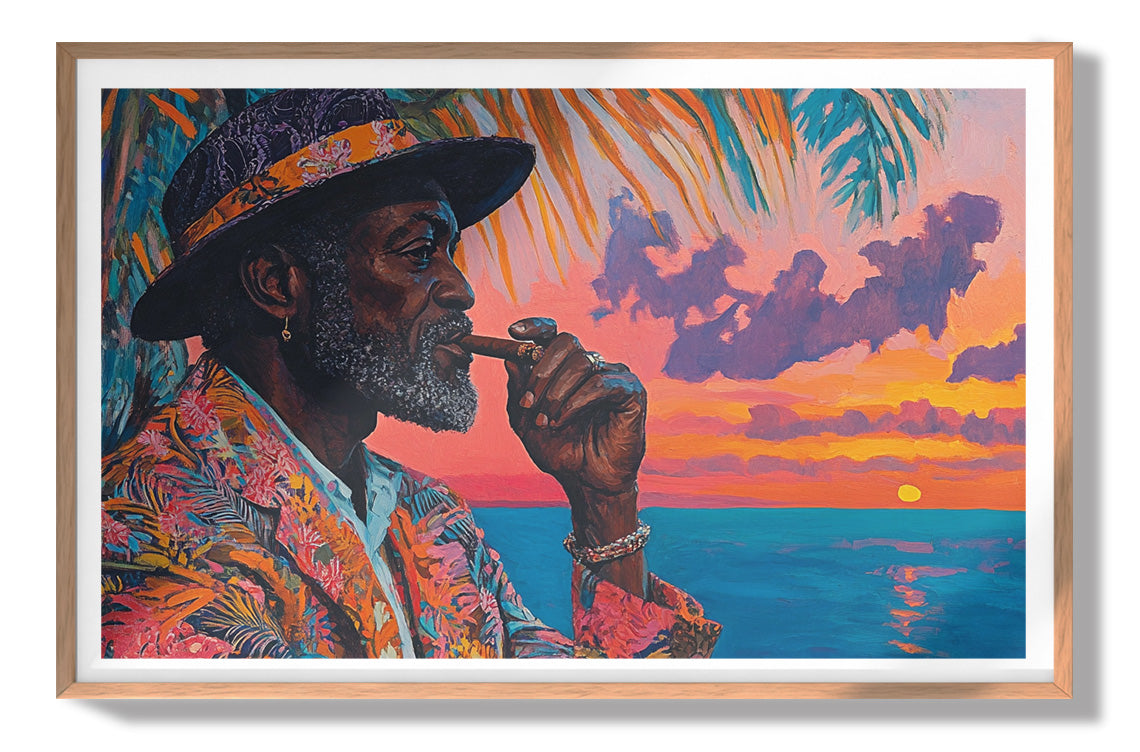 Black Man Sunset Portrait African American wall art view 79