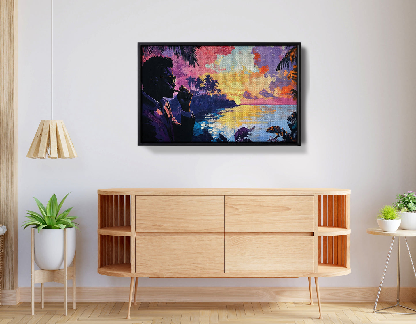 Black Man Tropical Sunset African American wall art view 26