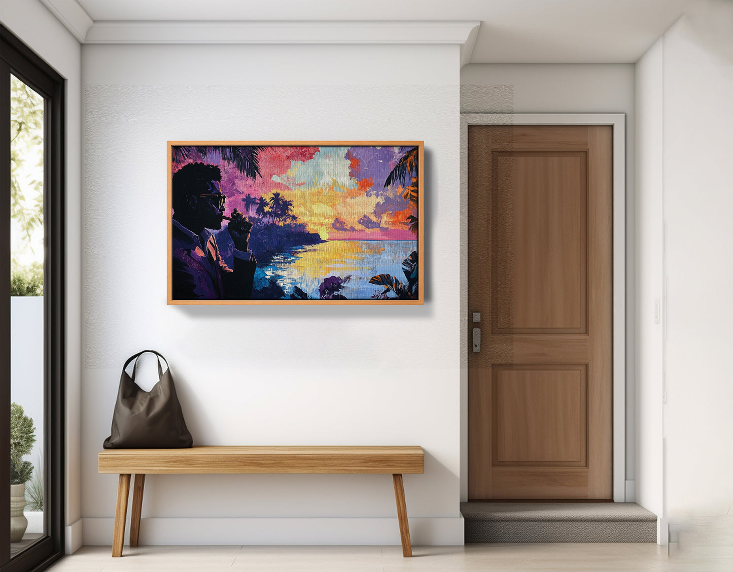 Black Man Tropical Sunset African American wall art view 47
