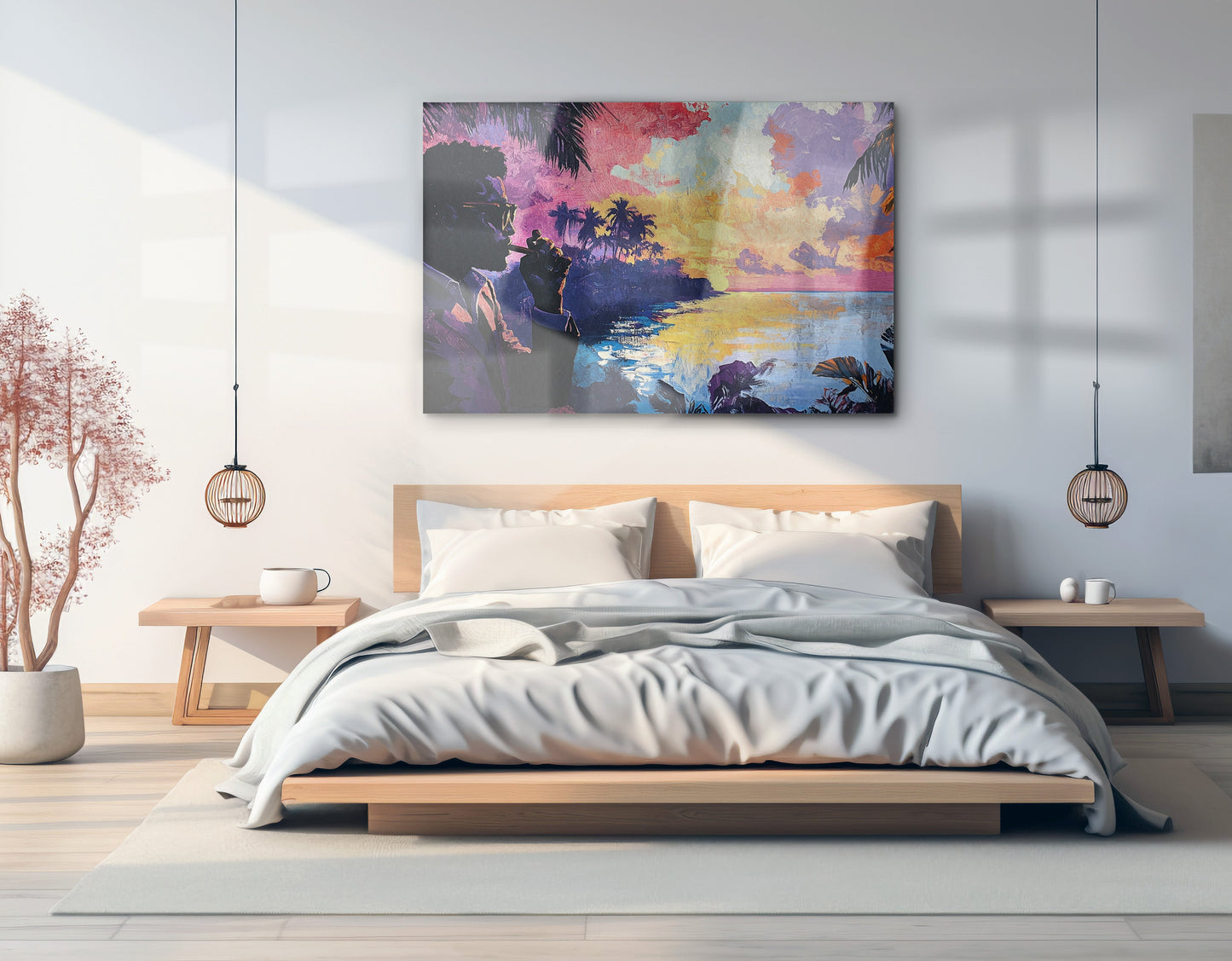 Black Man Tropical Sunset African American wall art view 21