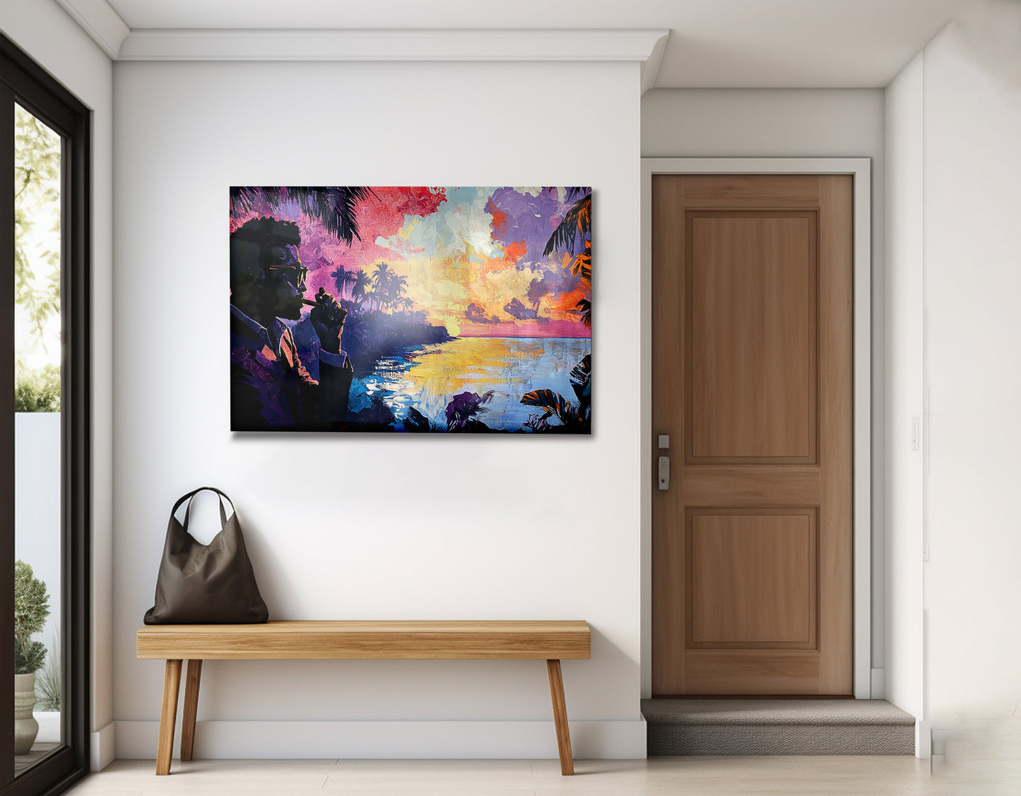 Black Man Tropical Sunset African American wall art view 23