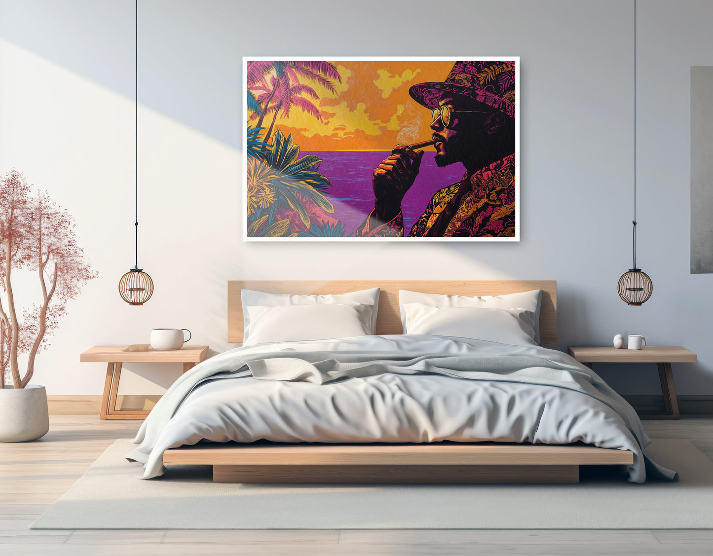 Black Man Tropical Portrait African American wall art artwork view