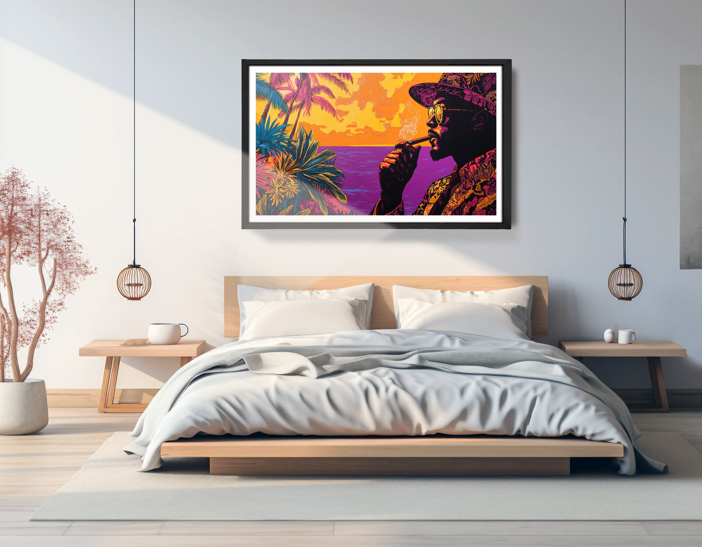 Black Man Tropical Portrait African American wall art view 69
