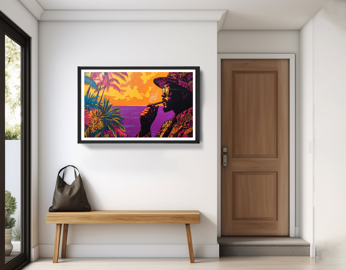 Black Man Tropical Portrait African American wall art view 71