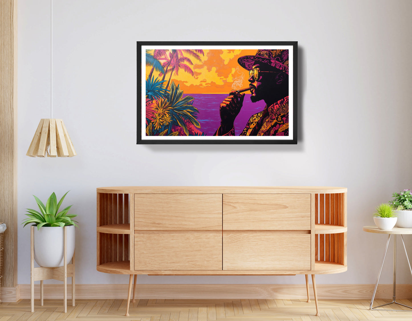 Black Man Tropical Portrait African American wall art view 68