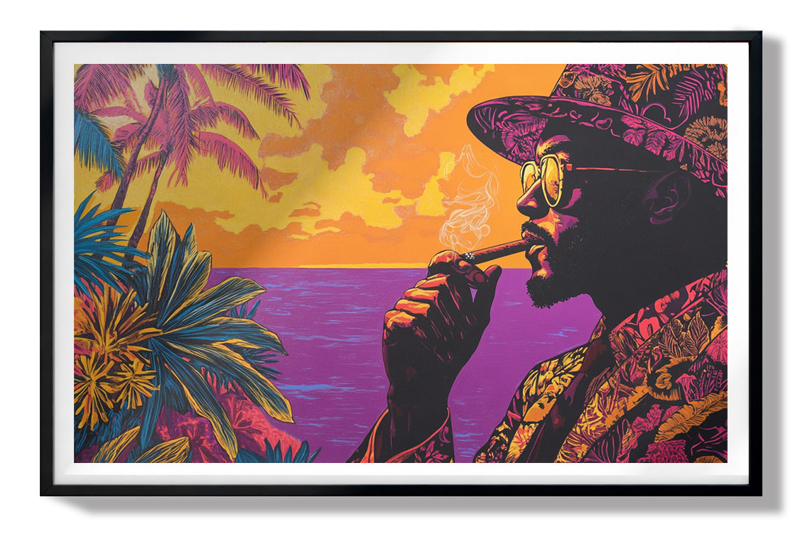Black Man Tropical Portrait African American wall art view 67