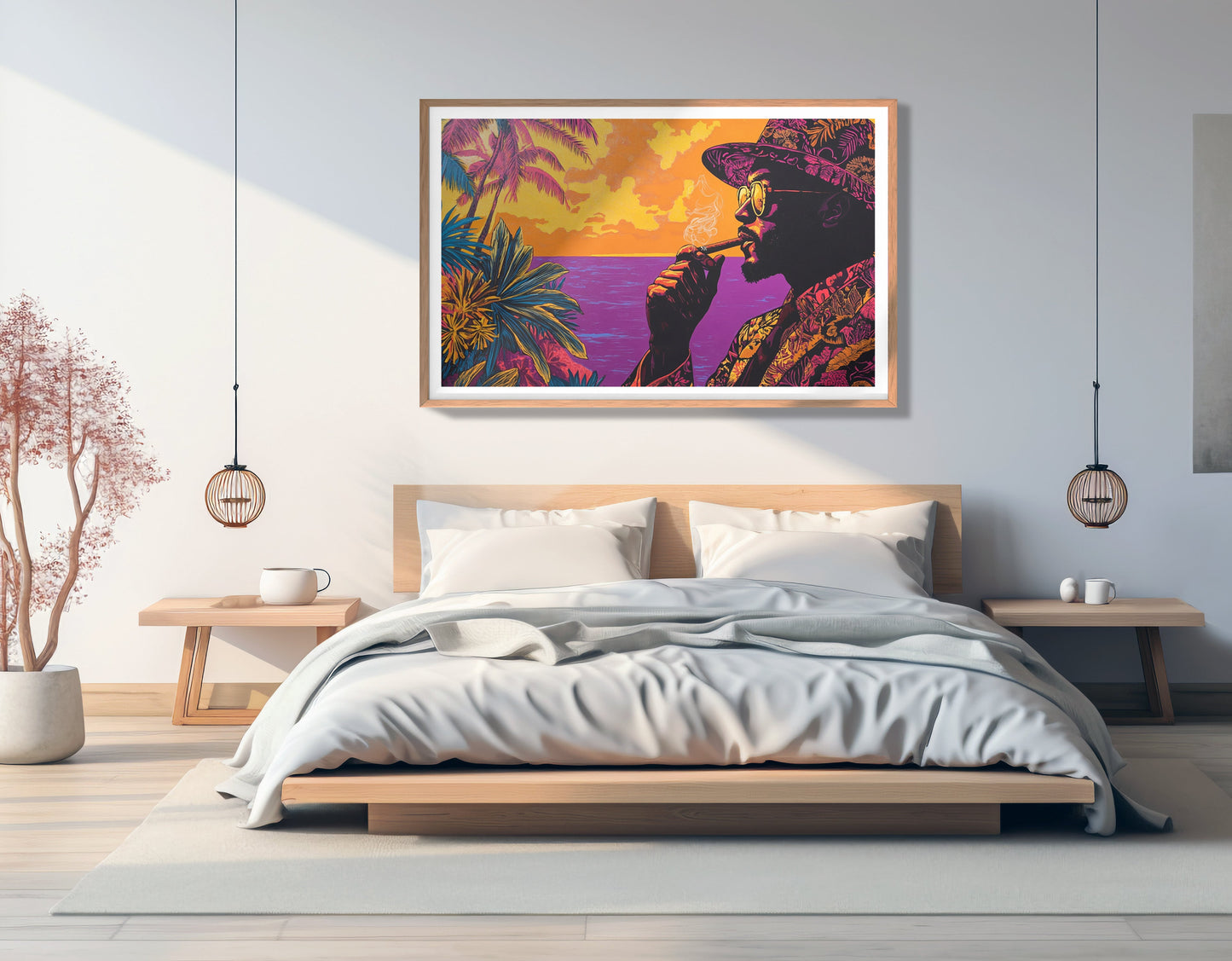 Black Man Tropical Portrait African American wall art view 81