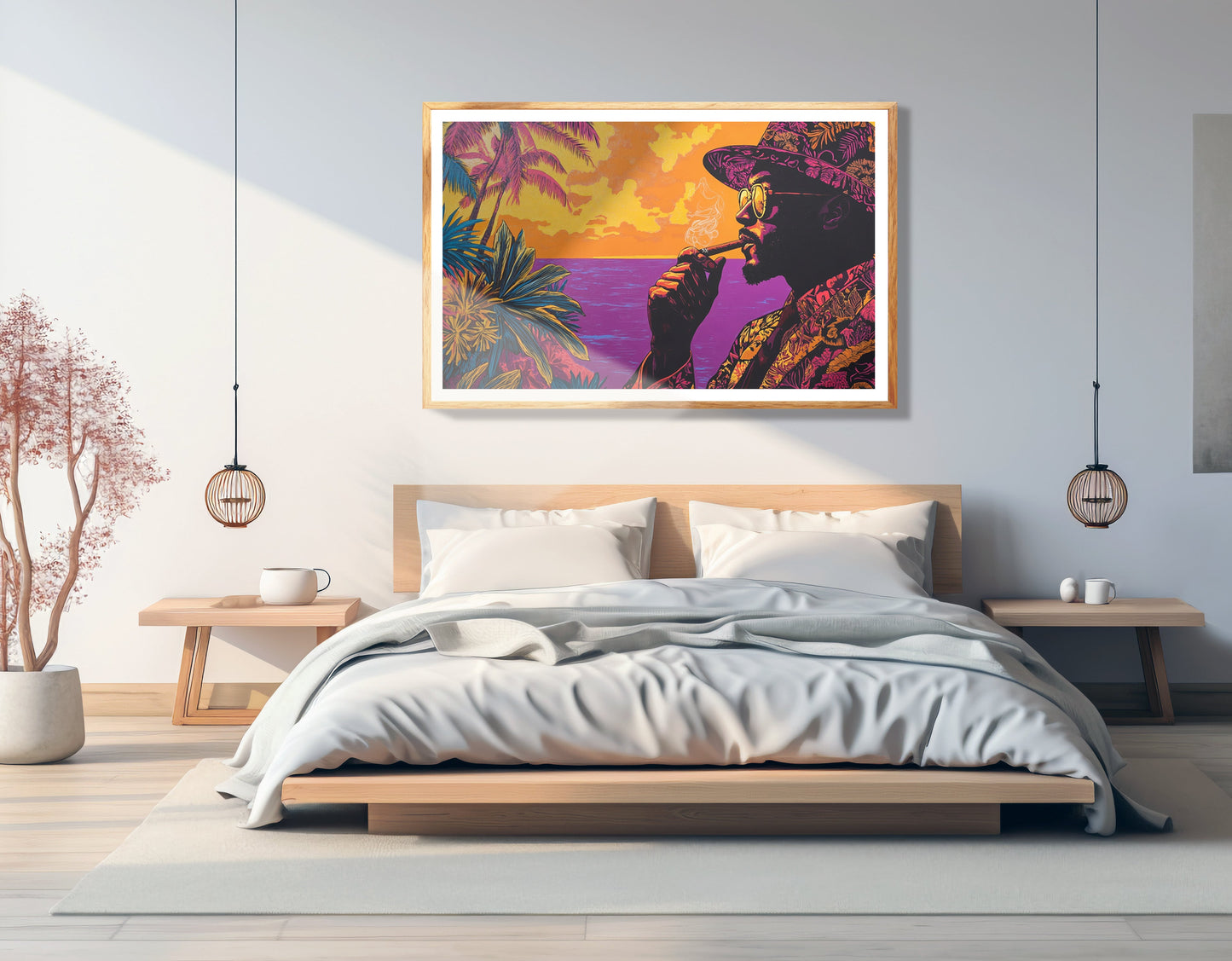 Black Man Tropical Portrait African American wall art view 75