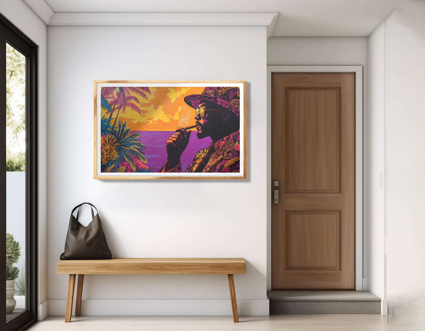 Black Man Tropical Portrait African American wall art view 77