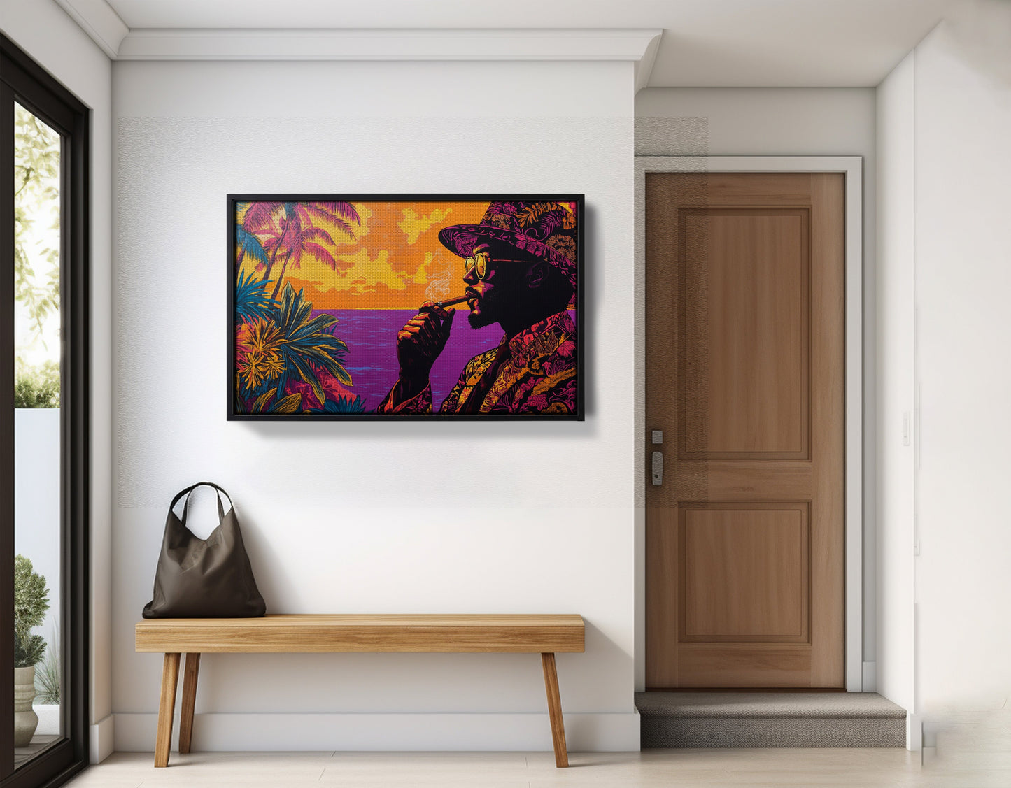 Black Man Tropical Portrait African American wall art view 29