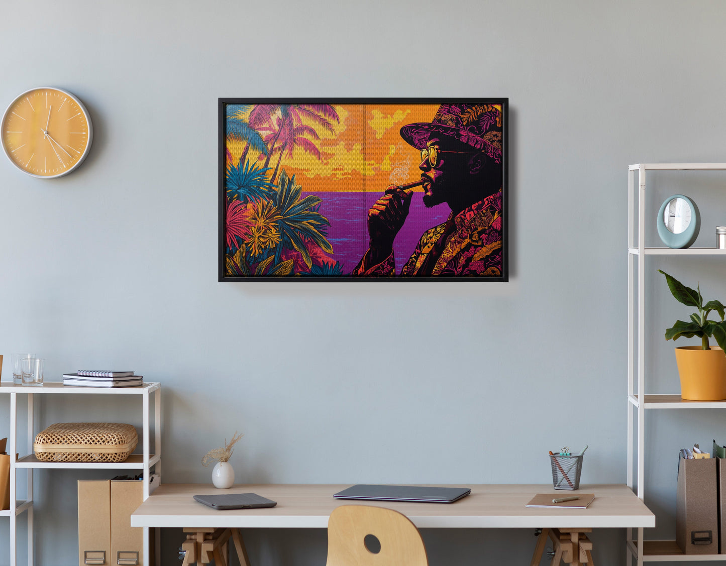 Black Man Tropical Portrait African American wall art view 30