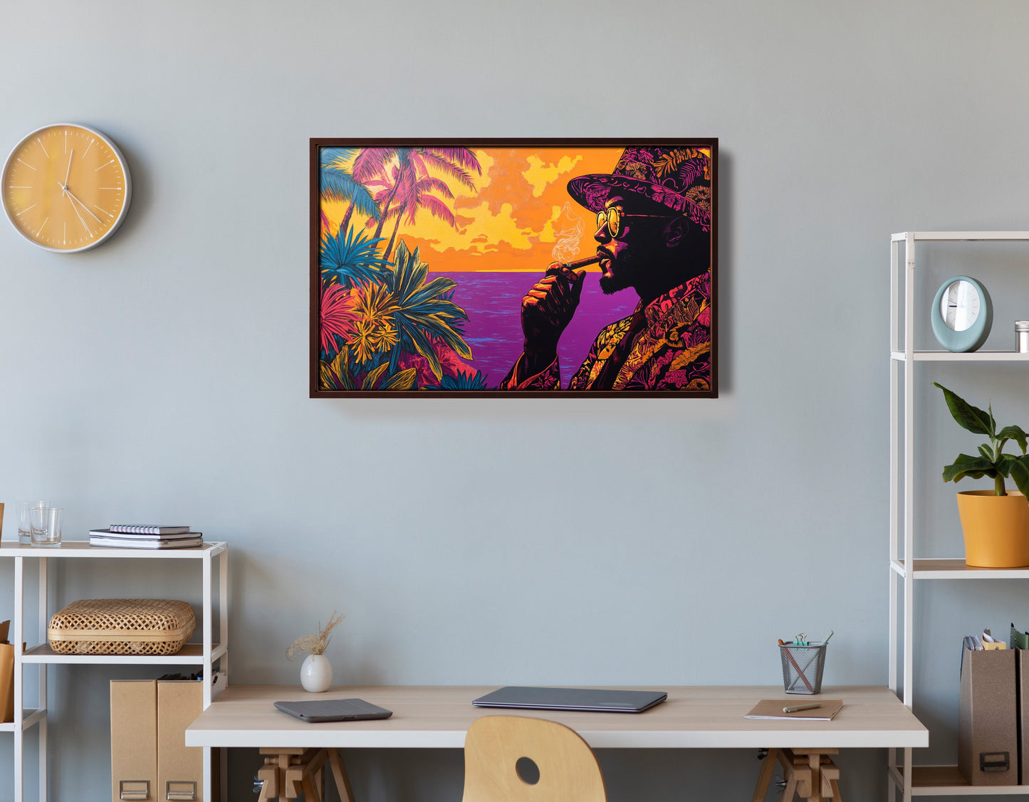 Black Man Tropical Portrait African American wall art view 36