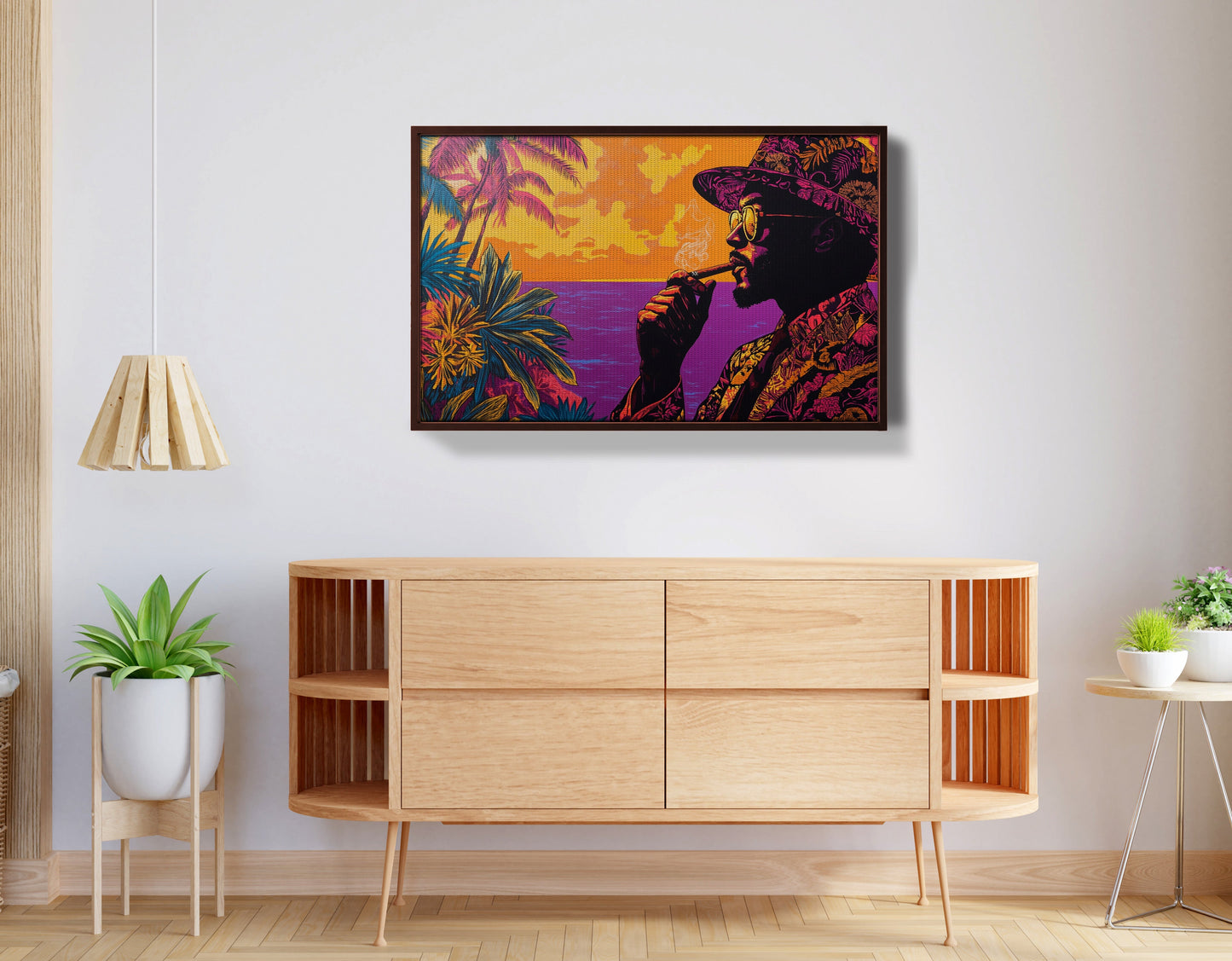 Black Man Tropical Portrait African American wall art view 32